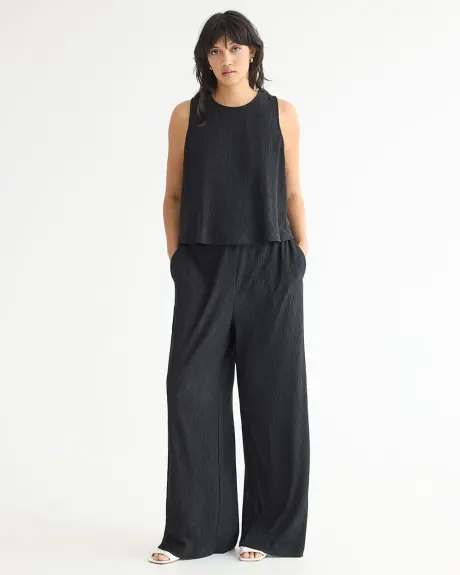 Wide-Leg High-Rise Pant - Petite