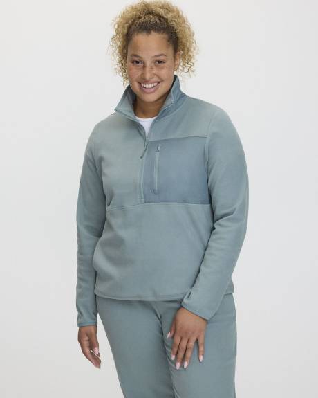 Polar Fleece Half-Zip Jacket - Hyba