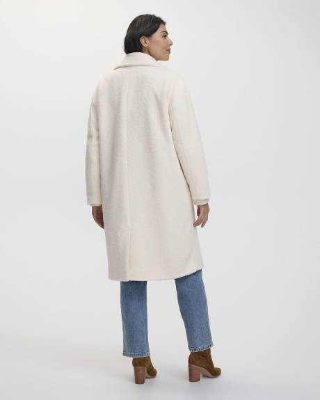 Manteau en sherpa à boutonnage