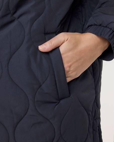 Quilted Jacket with Removable Hood