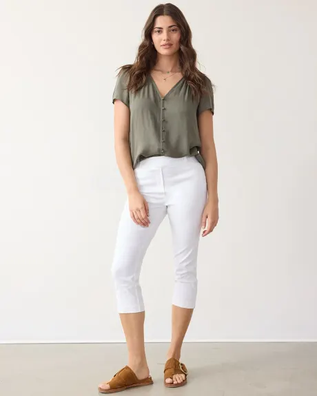 Pantalon capri à jambe étroite et taille haute - L'Iconique (MD) - Petite