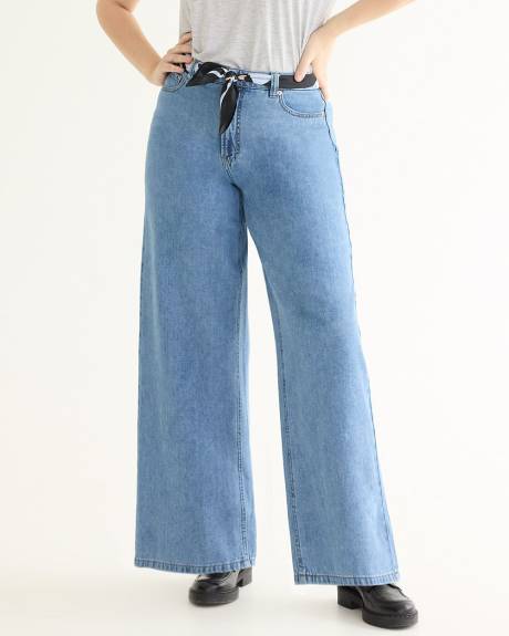 Wide-Leg High-Rise Jean - Petite