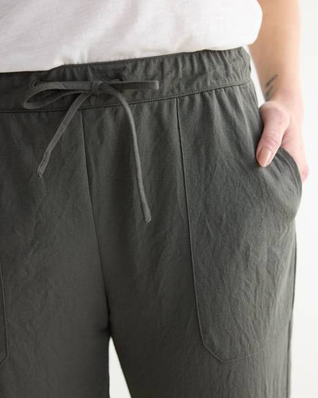 Pantalon jogger en tricot piqué à taille haute - Long