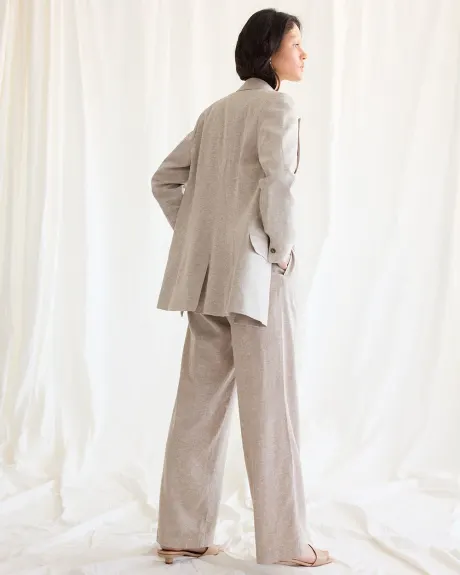 Wide-Leg High-Rise Linen Pant - Tall