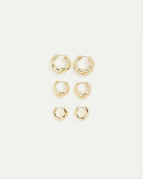 Chunky Hoops - 3 Pairs