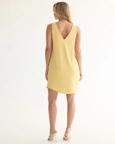 Sleeveless V-Neck Shift Dress