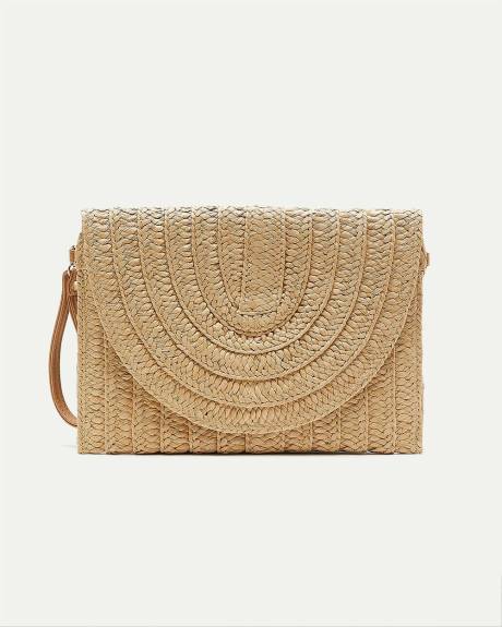 Straw Clutch with Wristlet