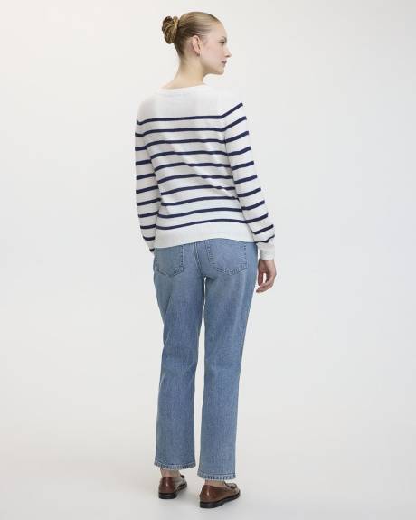 Cashmere-Blend Boat-Neck Sweater