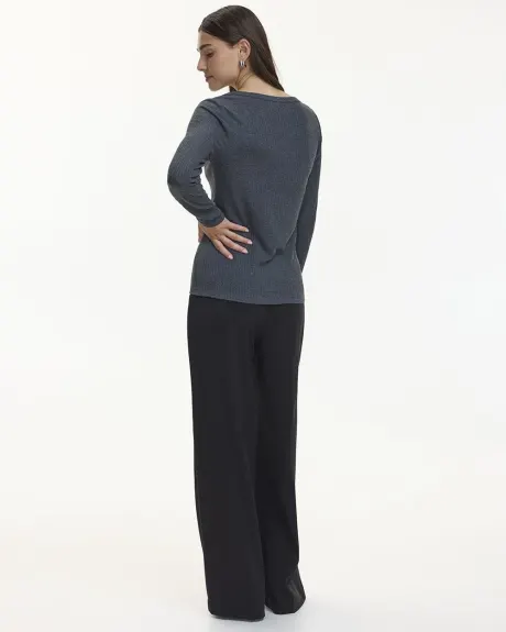 Long-Sleeve Crew-Neck Top