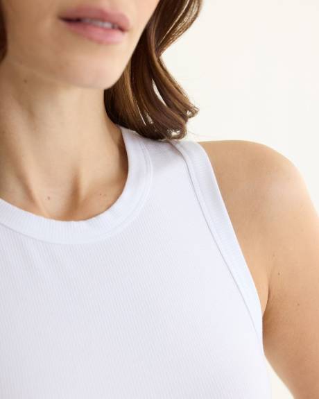 Ribbed Tank wih Crew Neckline