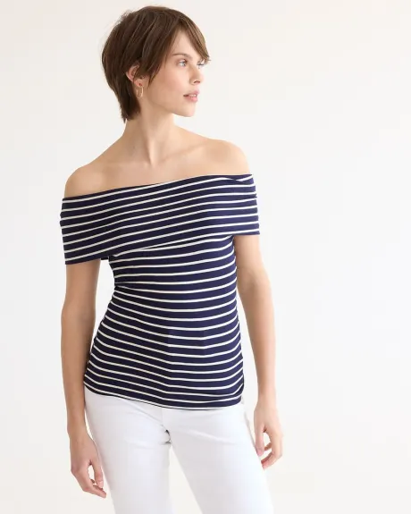 Short-Sleeve Off-the-Shoulder Top