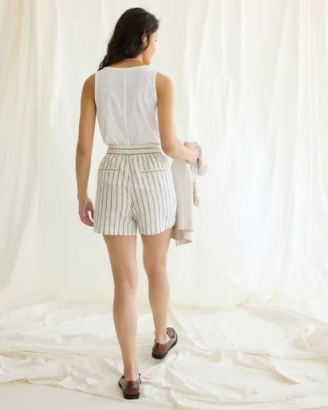 Linen Shorts with Drawstring