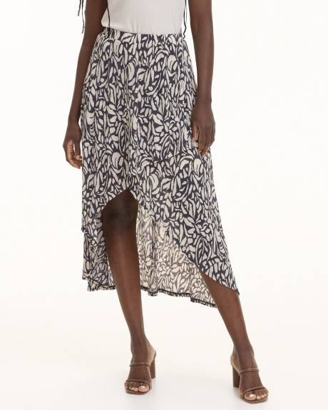 Pull-On Maxi Skirt with Wrap Front