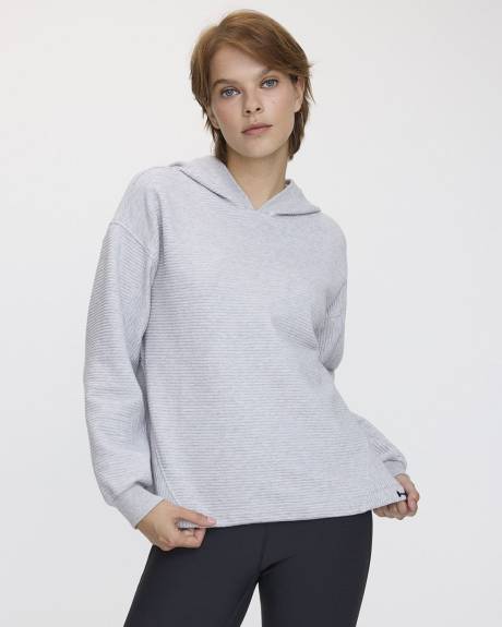 Hooded Pullover with Adjustable Hem - Hyba