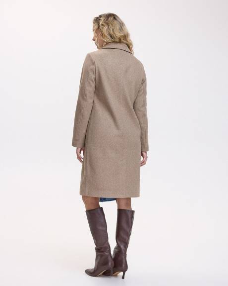 Long Coat with Two-Button Closure