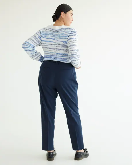 Tapered-Leg High-Rise Pant with Sash - The Timeless - Tall