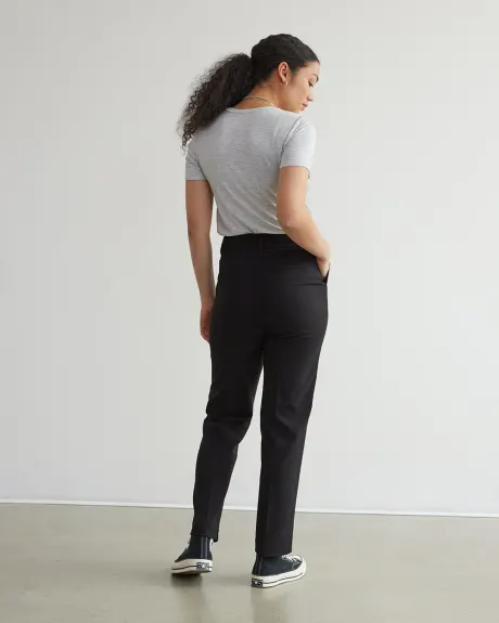 Pantalon cheville à taille très haute et jambe droite - Petite