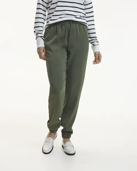 Pantalon jogger en sergé - Petite