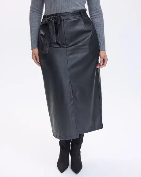 Faux Leather Pencil Skirt