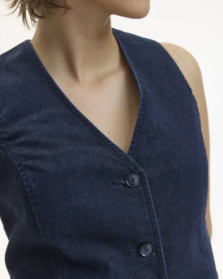 Veste sans manches en denim