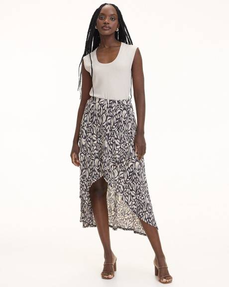 Pull-On Maxi Skirt with Wrap Front