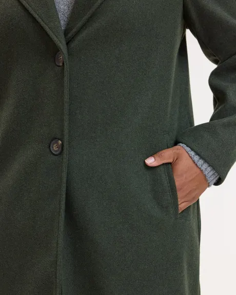 Long Coat with Two-Button Closure