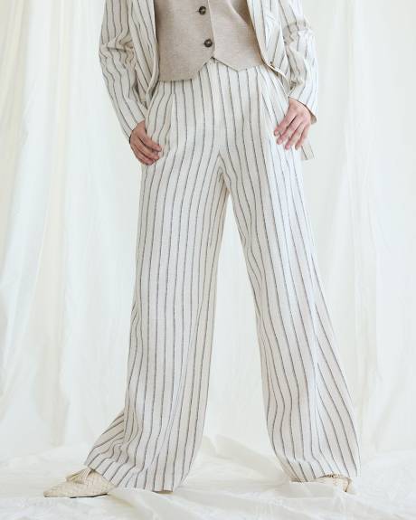 Ultra-Wide-Leg High-Rise Linen Trouser