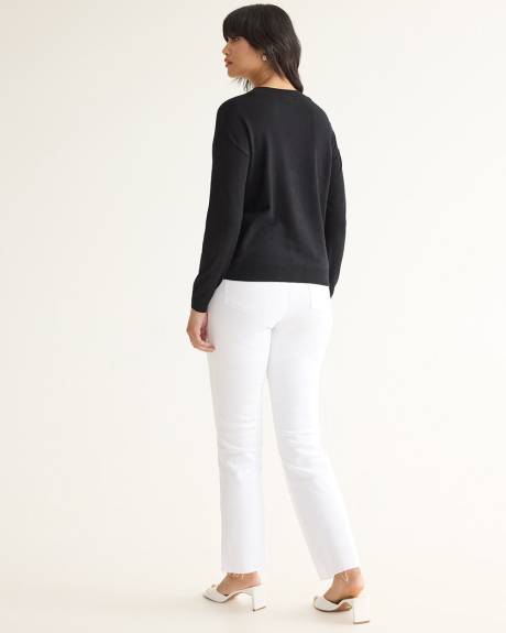 Long-Sleeve V-Neck Cardigan - R Essentials