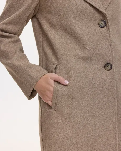 Long Coat with Two-Button Closure