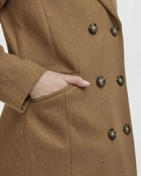 Manteau en mélange de laine à col tailleur