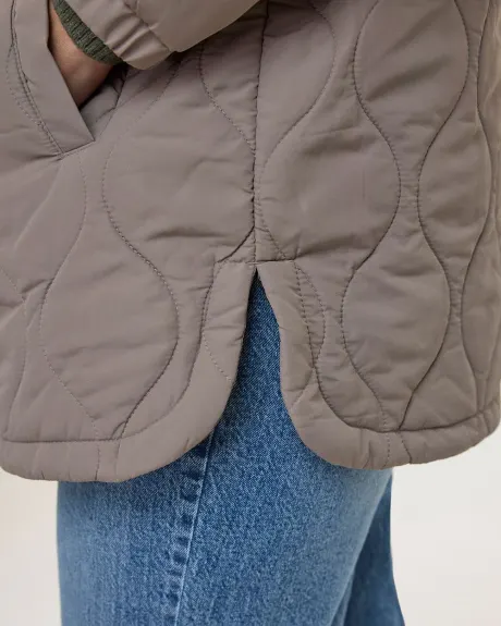 Quilted Jacket with Removable Hood