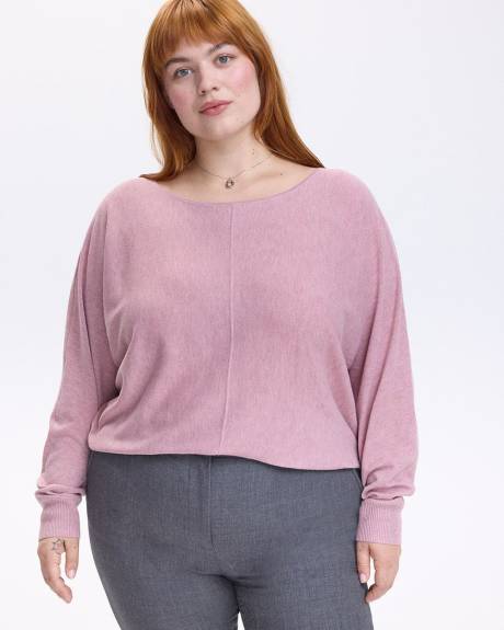 Long-Sleeve Boat-Neck Sweater