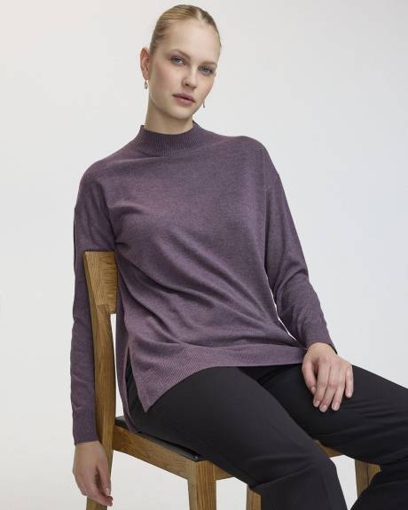 Long-Sleeve Mock-Neck Tunic