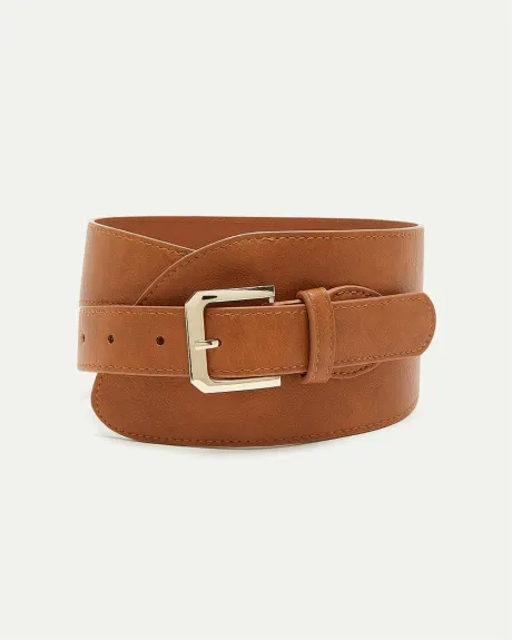 Ceinture asymétrique en faux cuir