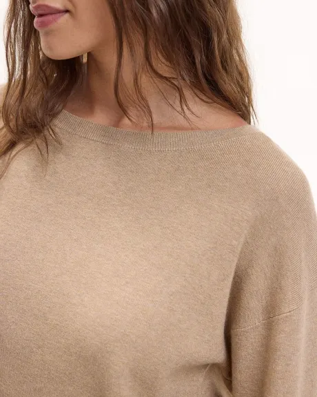 Long-Sleeve Boat-Neck Pullover