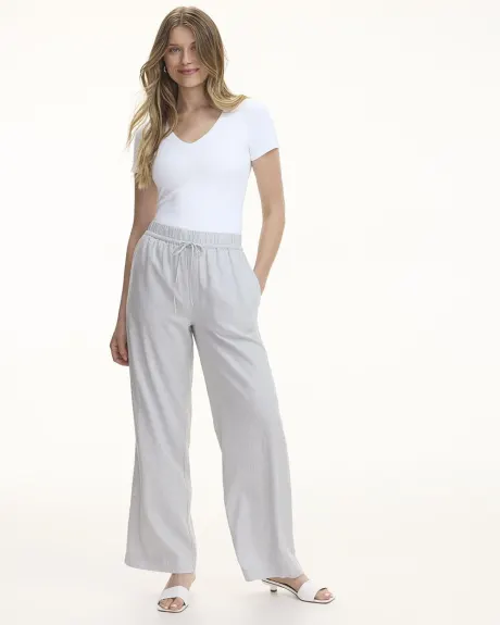 Wide-Leg High-Rise Linen Pant