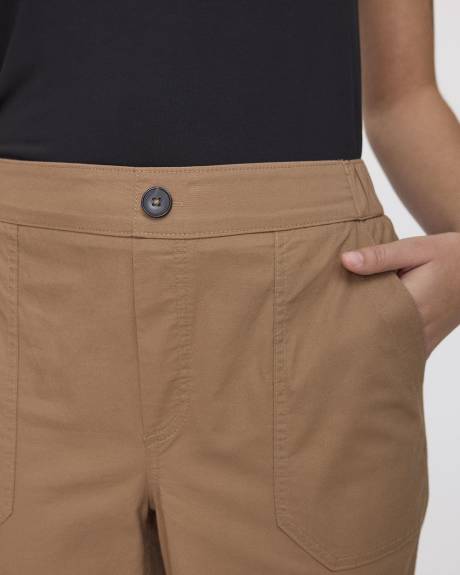 Pantalon jogger en popeline avec poches cargo