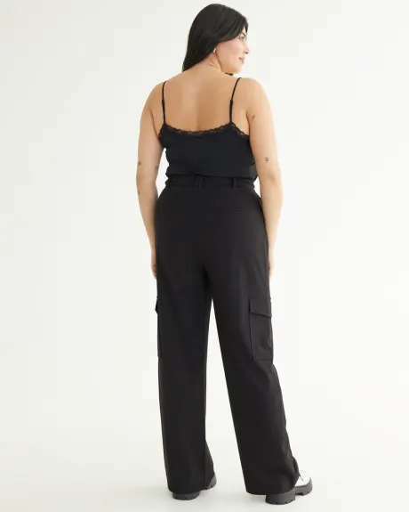 Pantalon cargo à jambe droite et taille haute - L'intemporelle