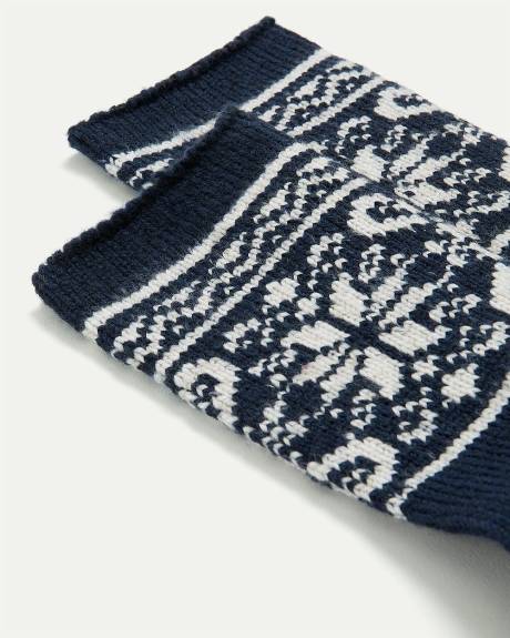 Winter Socks with Snowflakes