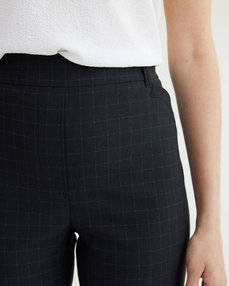 Straight-Leg High-Rise Windowpane Pants, The Iconic - Petite