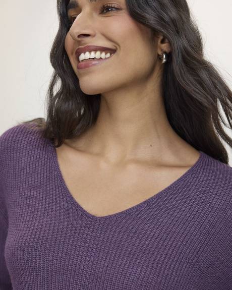 Cashmere-Blend V-Neck Sweater