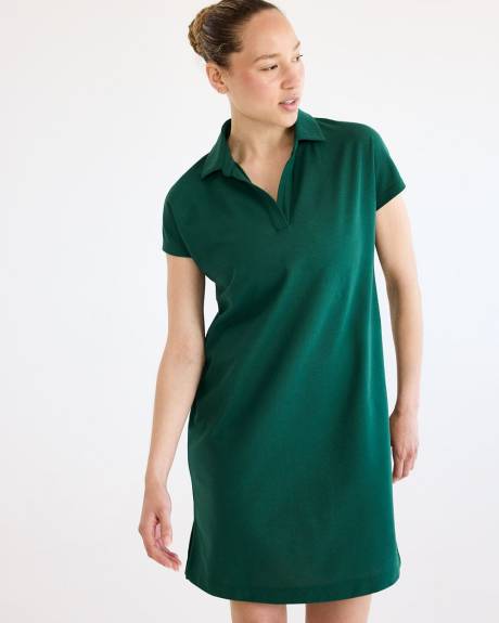 Short-Sleeve Polo Piqué Dress - Hyba