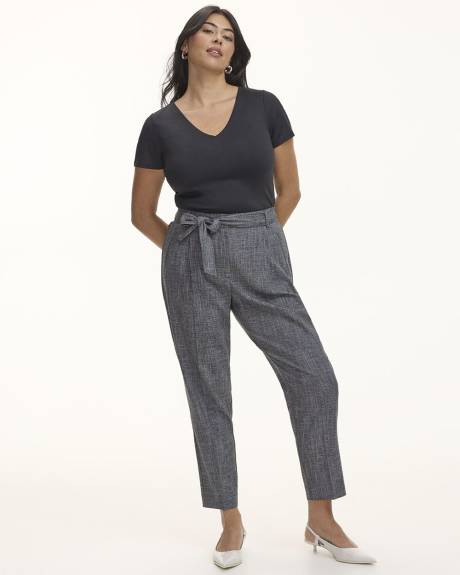 Tapered-Leg High-Rise Pant with Sash - The Timeless