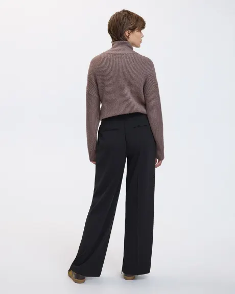 Pantalon à jambe large et taille haute