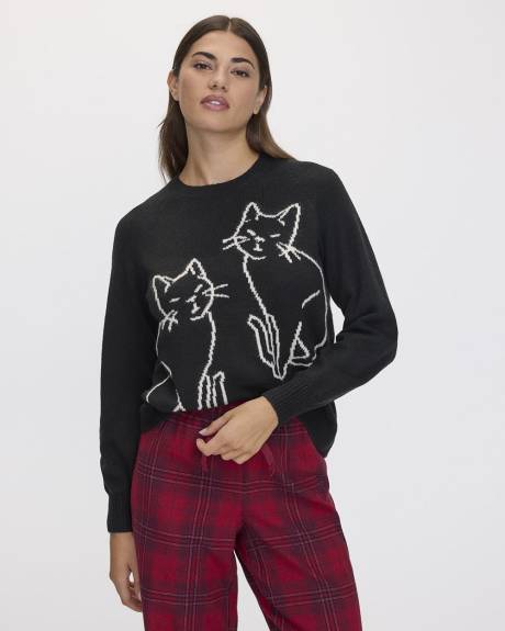 Long-Sleeve Crew-Neck PlushSoft Sweater