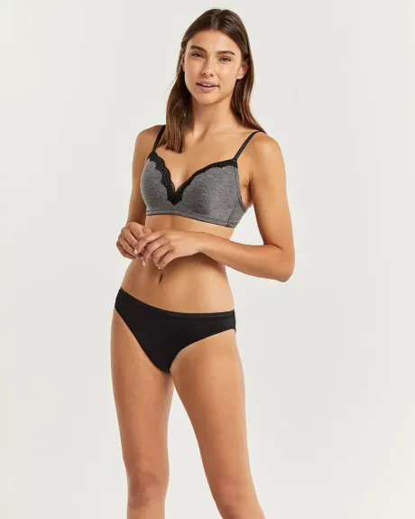 Culotte bikini en microfibres à mailles