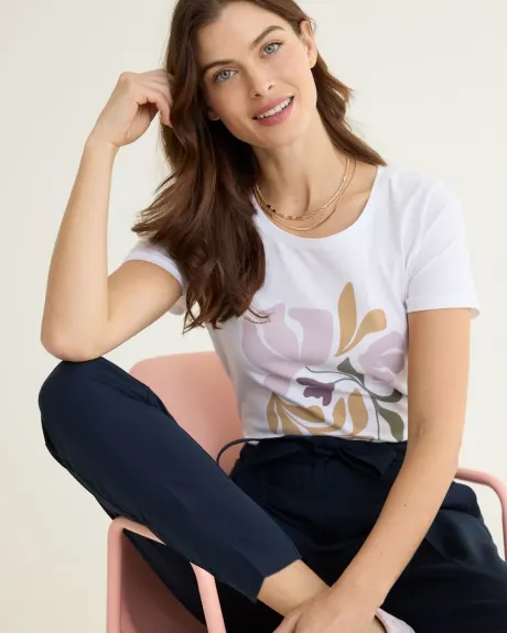 Scoop-Neck Cotton Tee - R Essentials