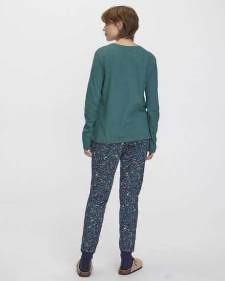 Long-Sleeve Top and Jogger Cotton Pyjama Set