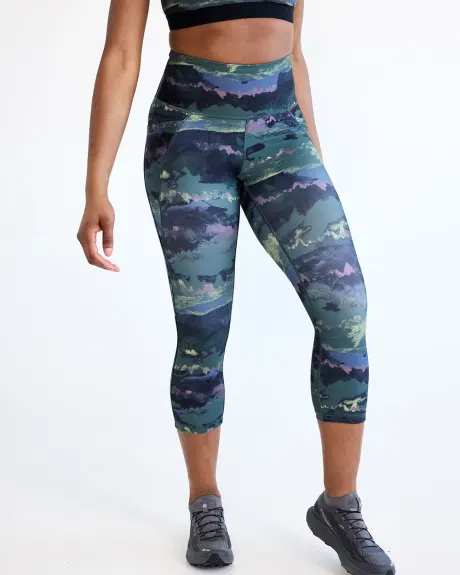 High-Rise Pulse Capri Legging with Pockets - Hyba