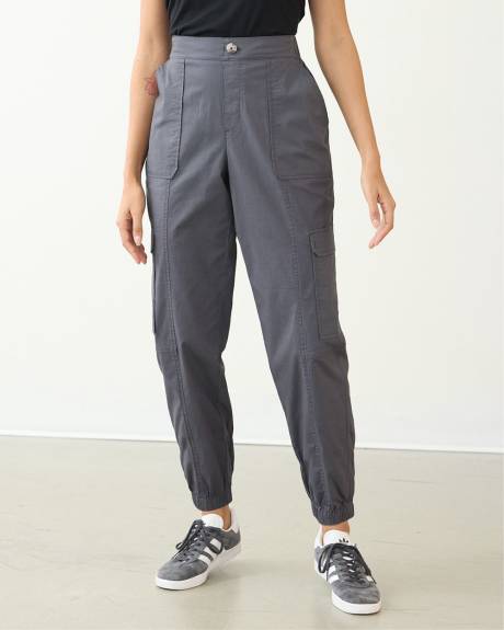 Poplin Jogger with Cargo Pockets - Tall